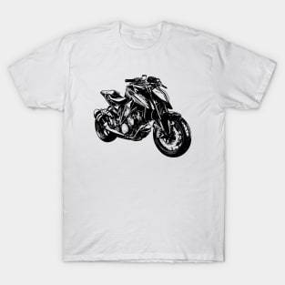 Super Duke 1290 Bike Sketch Art T-Shirt